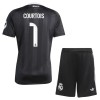 Original Trikotsatz Real Madrid Courtois 1 Torwart 2025-26 Schwarze Für Kinder